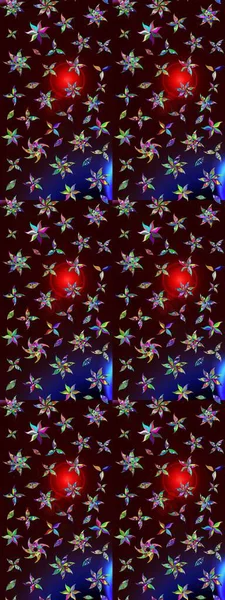 Kıvırcık, parlak örgü. Desen, çizim, çiçek sınırı. Çiçek çelengi. Güzel, parlak, pürüzsüz kumaş, tuval. Eski moda arka plan. Raster illüstrasyonu.