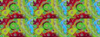 Çiçek arkaplan. Doğum günü kartı ya da düğün davetiyesi. Yeşil ve kırmızı renklerde. Raster illüstrasyonu. Çiçekli tebrik kartı. Suluboya çiçek buketi.