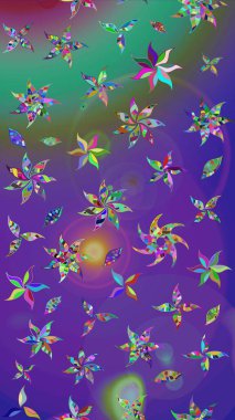 Raster. Raster illüstrasyonu. Kumaş, tekstil, duvar kağıdı baskısı için. Eskiz geçmişi. Eski usul. Tomurcukları çiçekli sevimli çiçek deseni..