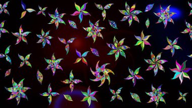 Raster illüstrasyonu. Küçük çiçekteki sevimli çiçek deseni. Çizim.