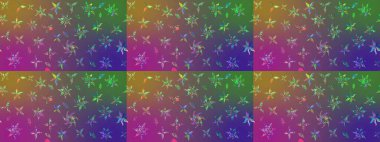 Renkli Bahar Teması eskiz kalıbı. Raster illüstrasyonu. Mor ve yeşil renklerde zarif çiçek buketi suluboya. Düz Çiçek Elementleri Tasarımı.