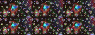 Raster güzel kumaş deseni çiziyor. Düz Çiçek Elementleri Tasarımı. Çiçek deseni. Renkli Bahar Teması çizim şablonu.