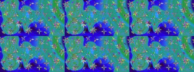 Çiçek arkaplan. Çizim raster deseni. Güzel kumaş deseni.