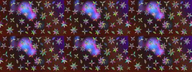 Renkli Bahar Teması eskiz kalıbı. Raster illüstrasyonu. Chichi 'nin kumaş kalıbını çiz. Düz Çiçek Elementleri Tasarımı. Çiçek deseni.