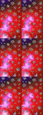 Colour Spring Theme sketch pattern Background. Flat Flower Elements Design. Flowers on red and pink colors. Floral sketch pattern background, summer flowers.