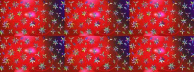 Süslü kumaş deseni. Raster illüstrasyonundaki çiçek desenli çizim. Düz Çiçek Elementleri Tasarımı. Renkli Bahar Teması çizim şablonu.