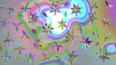 Small colorful flowers. Spring floral background with flowers. Raster cute pattern in small flower. Motley illustration. The elegant the template for fashion prints. Sketch.