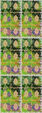 Duvar kâğıdı barok, İspanyol kumaşı. Kusursuz raster arka plan. Kahverengi ve bej renklerde altın elementler. Şık bir grafik desen. Çiçek deseni.