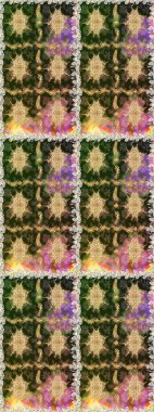 Çiçek deseni. Kusursuz raster arka plan. Duvar kâğıdı barok, İspanyol kumaşı. Kahverengi ve bej renklerde altın elementler. Şekil grafik deseni.