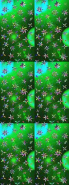 Çiçekler. Vadinin renkleri. Soyut etnik raster çizim kalıbı.