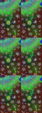 Küçük çiçekteki sevimli çiçek deseni. Modaya uygun kumaş deseni. Raster illüstrasyonu. Tony 'nin kumaş desenini çiz.