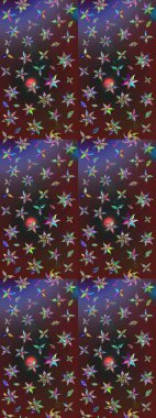 Raster düz çiçek çizim deseni. Renkli çiçekler. Tasarım hediye paketi, tebrik kartları, posterler ve afiş tasarımı.