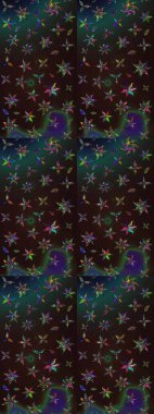 Raster illüstrasyonundaki çiçek desenli çizim. Suluboya tarzında gri ve kahverengi renkte çiçekler.