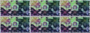 Floral seamless pattern background. Flower painting raster for t shirt printing. Flowers on blue and gray colors.