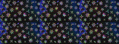 Küçük çiçekteki sevimli çiçek deseni. Gri ve mavi renkte çiçekler.