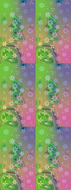 Raster stili kumaş deseni. Çiçekler suluboya çizim deseni.