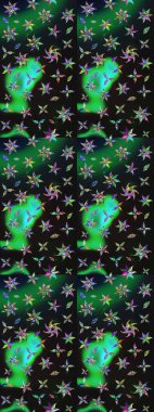 Sabıka fotoğraflarında, bebek kıyafetlerinde, duvar kâğıtlarında, paket kutularında falan kullanılabilir. Zarif, parlak ve eskiz gri ve yeşil çiçek desenli tasarım.