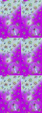 Eskiz Vintage Çiçek Deseni. Raster Kalça dokusu deseni.