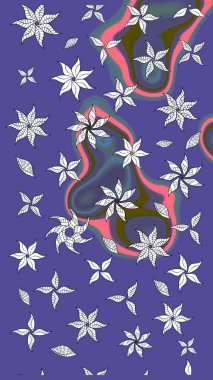 Menekşe ve nötr renklerde güzel çiçekli eskiz deseni, suluboya çiçek deseni, duvar kağıdı, kart veya kumaş için fayanslı. Raster..