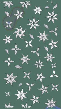 Raster güzel bir çiçek deseni çizmiş. Nazik romantik baskı. Tatil havası. Yeşil ve nötr renklerde çiçekler. Bahar mevsimi.