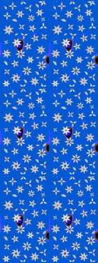 Raster illüstrasyonu. El çizimi. Çiçekli, yapraklı, çiçek desenli çizim..