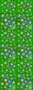 Summer blooming theme. Hand drawn abstract fancy elements. Watercolor painting imitation Raster illustration. Green and neutral colors. Vintage flowers.