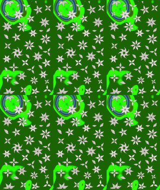 Eskiz klasiği. Raster Şirin kumaş deseni. Renkli Bahar Teması eskiz kalıbı. Düz Çiçek Elementleri Tasarımı.