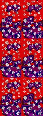 Çiçek desenli raster, kırmızı çizgi grafik desenli soyut raster arkaplan. Modern stil dokusu.