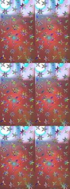 Çiçekler, dallar, bitkiler ve çiçekler. Raster illüstrasyonu. El çizimi. Güzel kumaş deseni.