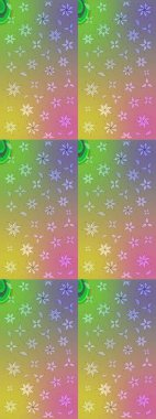 Raster illüstrasyonundaki çiçek desenli çizim. Tarafsız renklerde çiçekler.