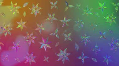 Suluboya çizim kalıbı. Çiçekler suluboya tarzında kahverengi renkte. Çiçek izi.