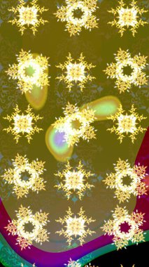 Yeni yıl kar tanesi. Düz kar karalama ikonları, kar taneleri kahverengi, sarı ve noel afişi için nötr renklerde siluetler, kartlar. Güzel soyut kar tanesi raster tasarımı..