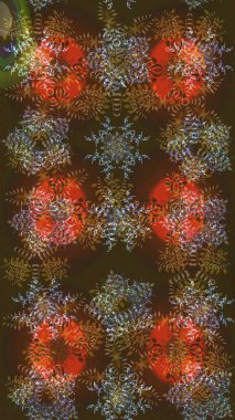 Raster Noel soyut renkli arka plan ve düşen kar tanesi. Noel süslemeleri ve Noel süslemeleri.