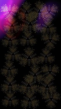 Siyah, gri ve kahverengi kar taneleri. Raster illüstrasyonu. Kar tanelerinin soyut arkaplanlı Noel şablonu. Noel ve Yeni Yıl moda baskıları için tatil tasarımı.