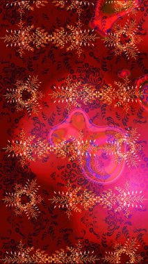 Düz kar karalama ikonları, yılbaşı afişi için kar taneleri silueti, kartlar. Yeni yıl kar tanesi. Hoş soyut kar taneleri kırmızı, kahverengi ve pembe renkler üzerine raster tasarımı.