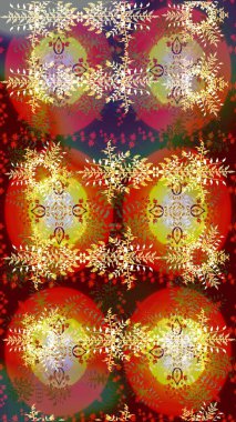 Renkli elementlerle Raster ilginç desen.