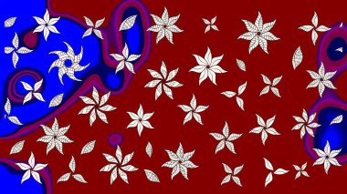 Şirin, zarif çiçekler Raster illüstrasyonu. Poster ya da kapak için arka plan. Davetiye ve kartpostal tasarımı için dekoratif çiçek unsurları. Tekstil için figür. Yapraklı çizim deseni.