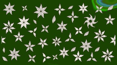 Renkli Bahar Teması eskiz kalıbı. Güzel kumaş deseni. Düz Çiçek Elementleri Tasarımı. Raster illüstrasyonunda çiçek deseni çizimi.