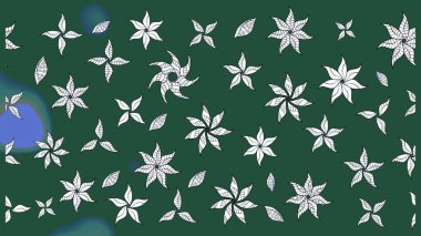 Yeşil ve nötr renklerde parlak çiçekli halı deseni.