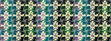 Patlayan çiçekler soyut olarak yerleştirilmiş. Raster illüstrasyonu. Raster deseni. Yumuşak, bahar çiçekleri mavi, nötr ve yeşil renkler.