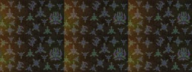 Raster - stok. Gri, kahverengi ve yeşil çiçekli eskiz deseni, suluboya çiçek deseni, şirin çiçek, duvar kağıdı, kart veya kumaş için fayanslı.