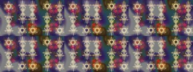 Raster illüstrasyonu. Kar taneleri ve raster arkaplanlı Noel karalaması deseni.