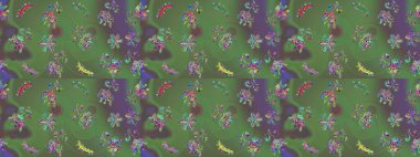 Farklı kar taneleri toplayıcısı, yeşil, gri ve kahverengi renklerde kış elementleri. Raster Noel soyut renkli arkaplan ve tatlı kar tanesi.