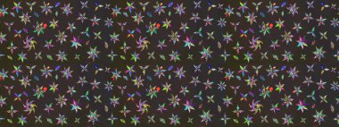 Tekstil için suluboya eskiz deseni. Şirin çiçekli, desenli, gri ve kahverengi renkli bir eskiz deseni. El çizimi çiçek çizimi deseni (fayans)).