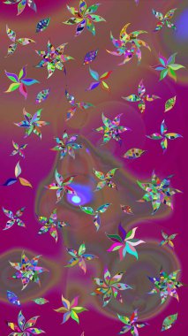 Raster stili kumaş deseni. Çiçekler suluboya çizim deseni.