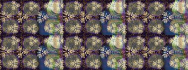 Renkli Bahar Teması eskiz kalıbı. Gri ve kahverengi renkli şirin çiçek desenleri. Raster Modaya uygun kumaş deseni. Düz Çiçek Elementleri Tasarımı.