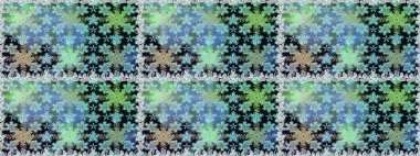 Geleneksel raster ve altın desen. Damask pürüzsüz süsü. Mavi ve nötr renkler üzerinde klasik oryantal desen.