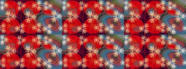 Raster illüstrasyonu. Renkli Bahar Teması eskiz kalıbı. Zentangle soyut çiçekleri. Güzel kumaş deseni. Düz Çiçek Elementleri Tasarımı. Çiçek tozu..