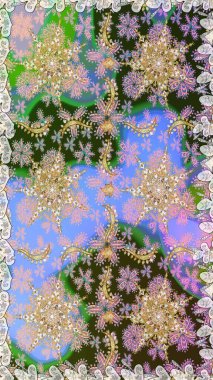 Arkaplan, kumaş, altın duvar kağıdı. Düz elle çizilmiş klasik koleksiyon. Raster altın pürüzsüz desen. Altın elementlerle nötr renklerde altın desen.