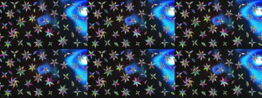 Gri ve mavi renklerde. Raster illüstrasyonu. Anti-stres için Raster soyut şablon sayfası.